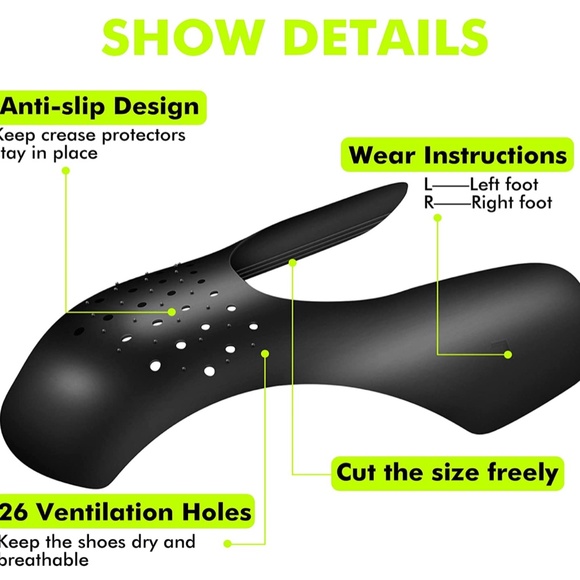 NEW 4 Pairs Shoe Crease Protectors for Most Sneakers Men's Size 7.5 -12 - Picture 5 of 7